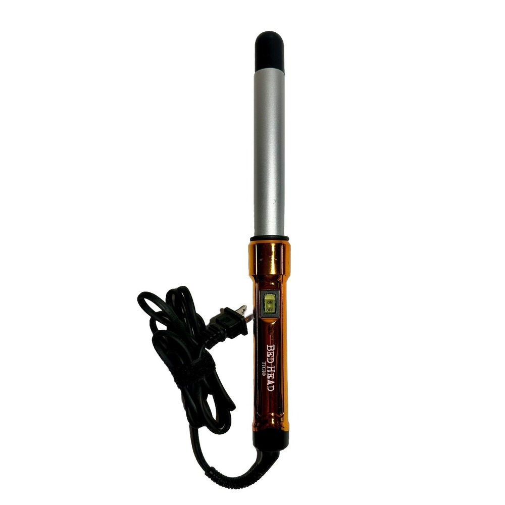 TIGI Bed Head Curling Iron BH313 1"  Tourmaline Ceramic Metallic Orange Hair